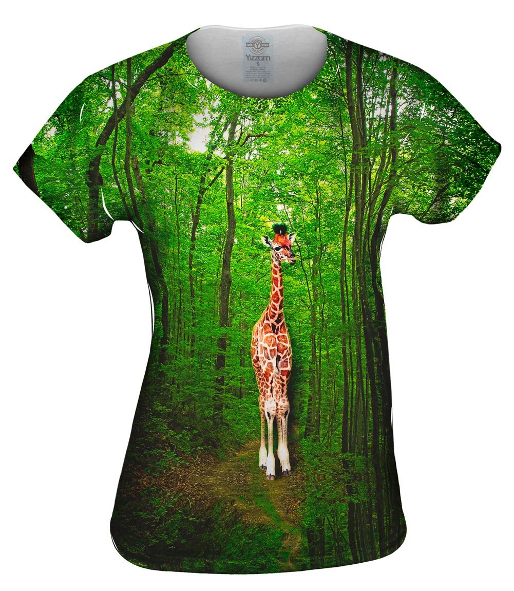 YizzamGiraffe Lost in The Forest -Tshirt- Womens Shirt