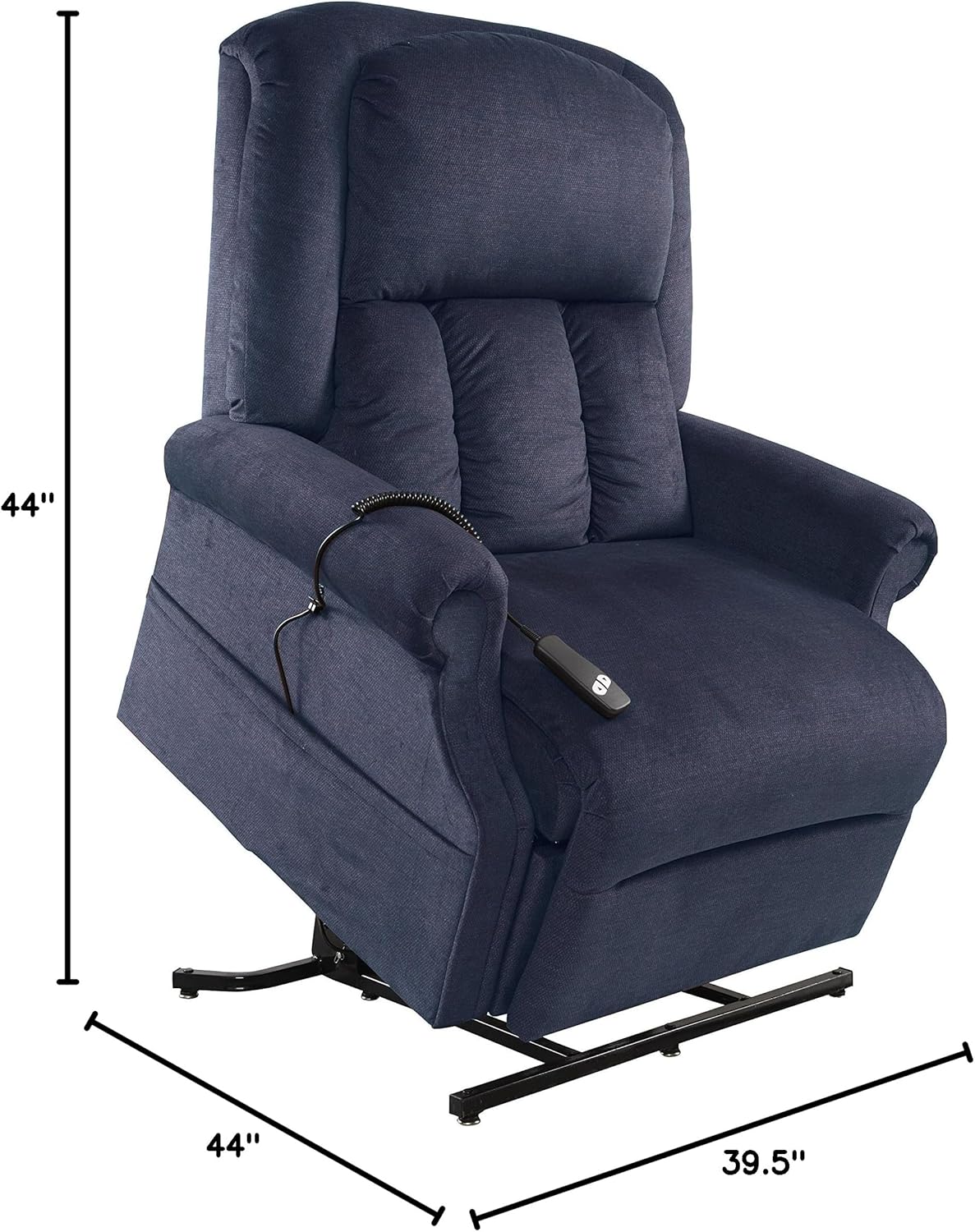 MEGA MOTION Heavy Duty Power Recline with Lift Option, X-Large, Ocean (FDA Class II Medical Device)