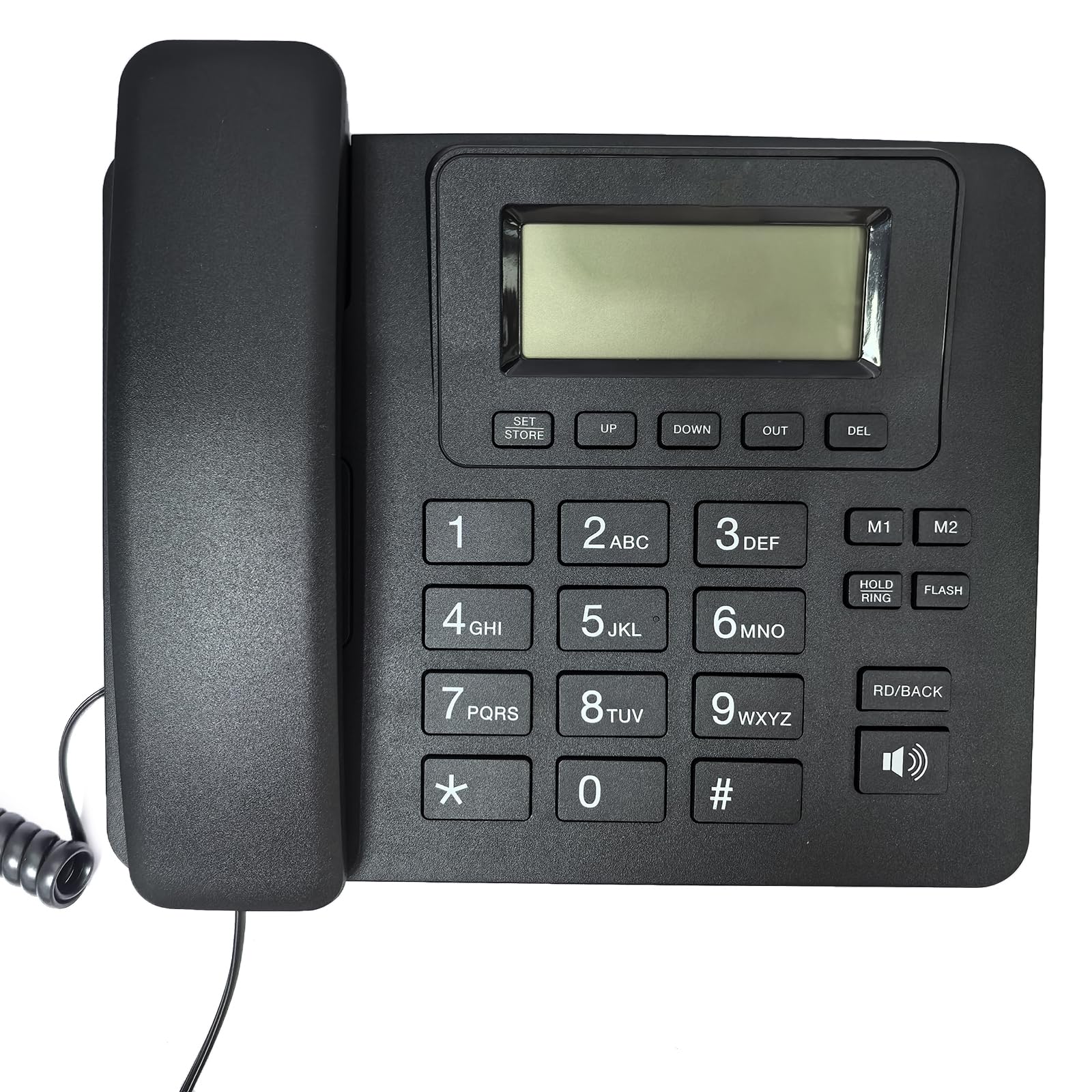 Telefono con filo da tavolo per telefono fisso domestico con vivavoce a pulsanti grandi per hotel in casa, ufficio, qualità vocale