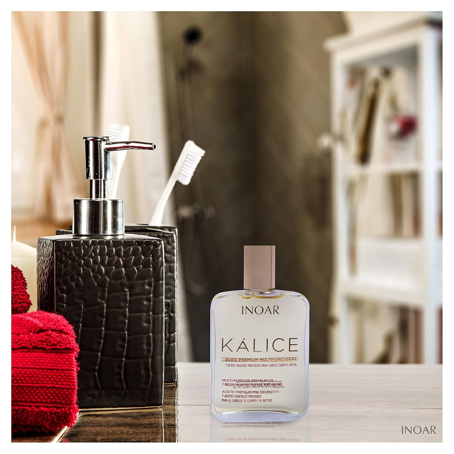 INOAR PROFESSIONAL - Kalice Multifunctional Oil - Hydrate and Condition Hair and Skin (3.38 oz)