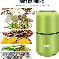 Vista 4 de COOL KNIGHT Molinillo de hierbas [gran capacidad/rápido/eléctrico] - Molinillo de café de hierbas para especias con colector de polen/- 7.5" (verde)