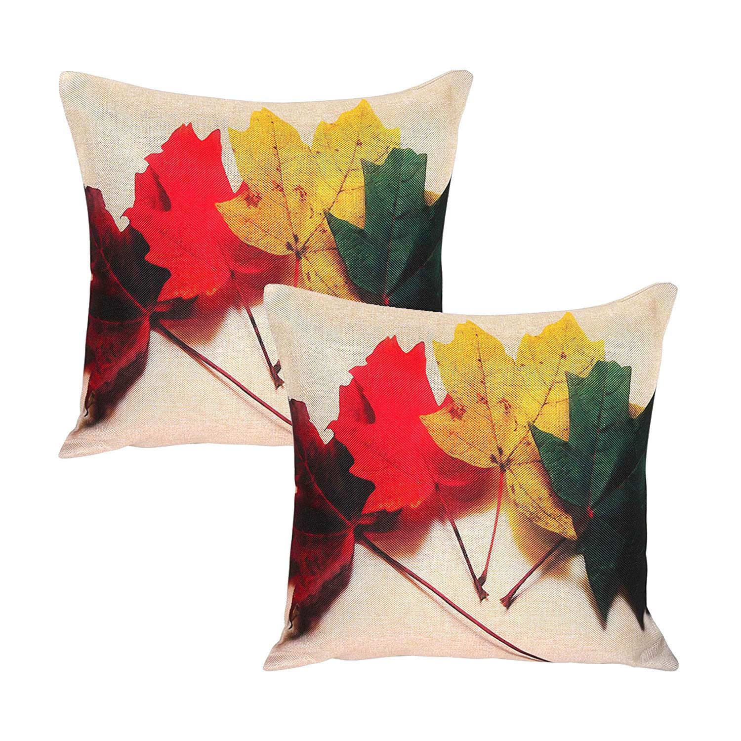 CIDIZY Jute Maple Printed Cushion Cover Set of 2, 24 x 24 Inch, Multicolour (B0C9M497DM) Amazon Price History, Amazon Price Tracker
