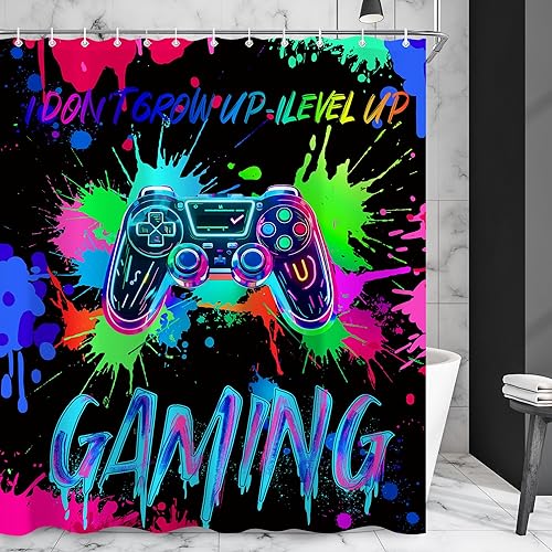 Miniatura 17 de Juego de cortinas de ducha divertidas con diseño de perros para el baño, 60 pulgadas de ancho x 72 pulgadas de alto, cortina de ducha occidental C01