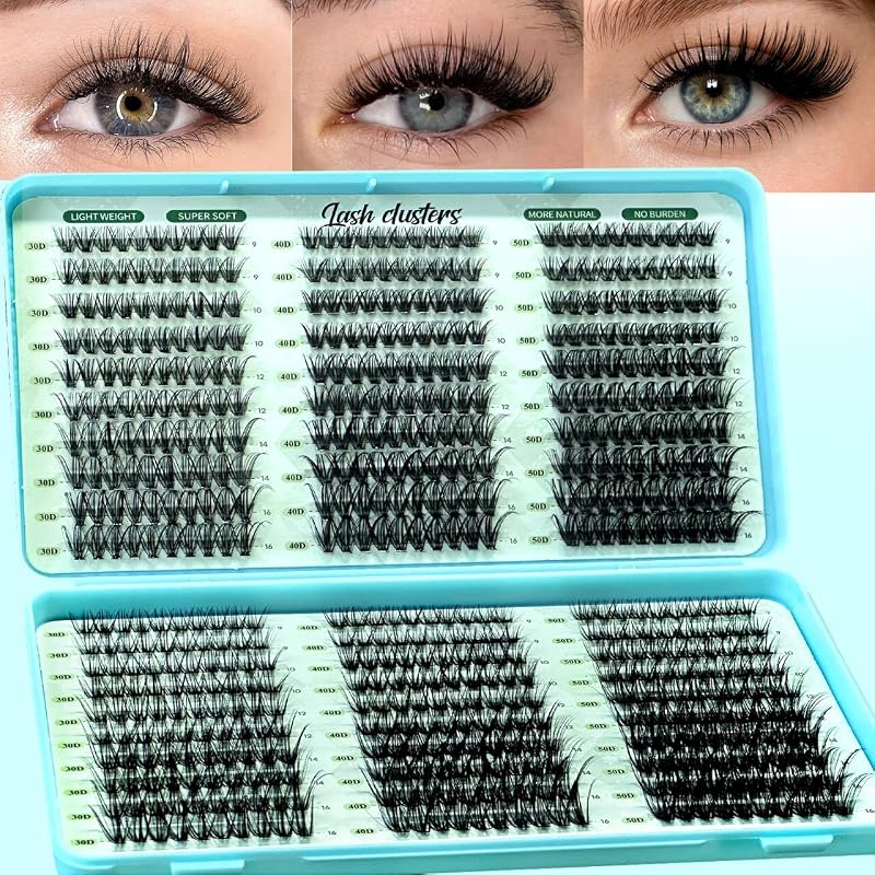 Cílios Postiços em Tufos Wispy Curvatura D 9–16 mm Aisniec