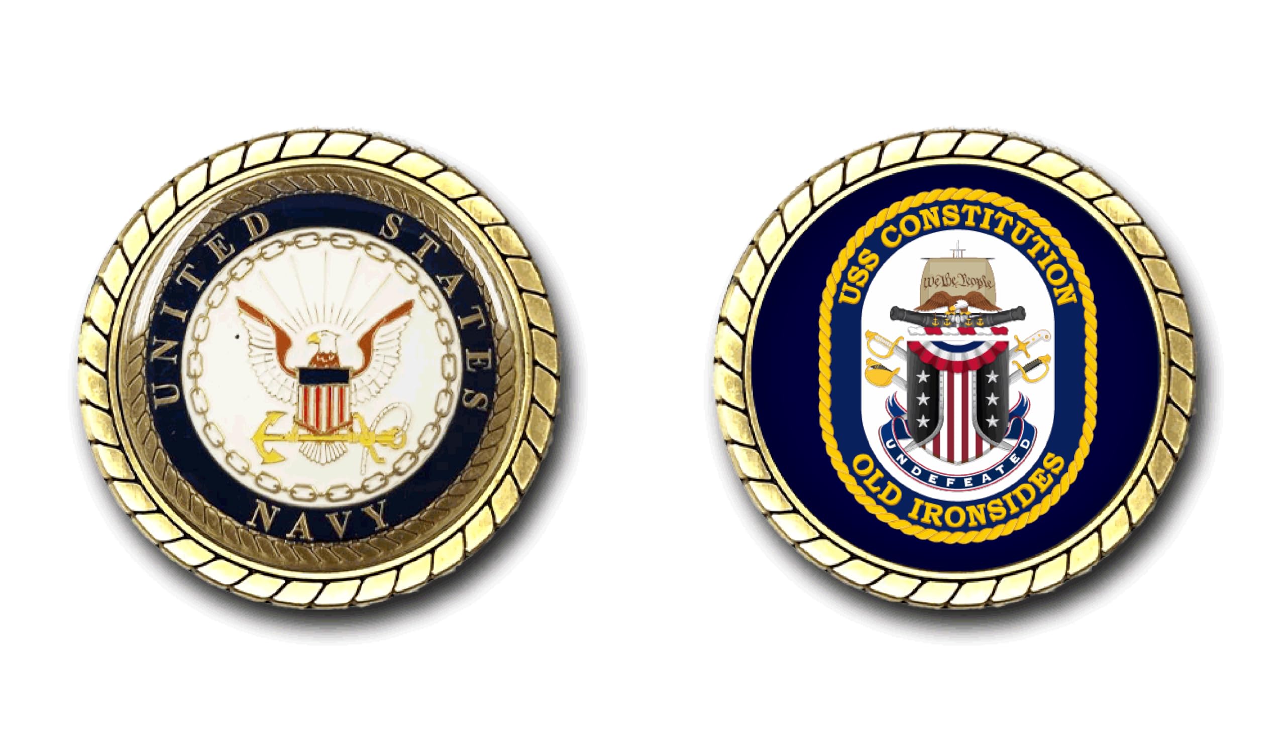 US Navy USS Consttuton "old Ronsdes" Chef Petty Offcer CPO Commemoratve Challenge Con - Foto 7