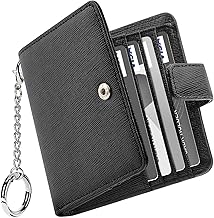 FurArt Bifold Wallet for Women with 9 Slots, RFID Blocking, ID Window, Compact Card Holder Wallet with keychain
