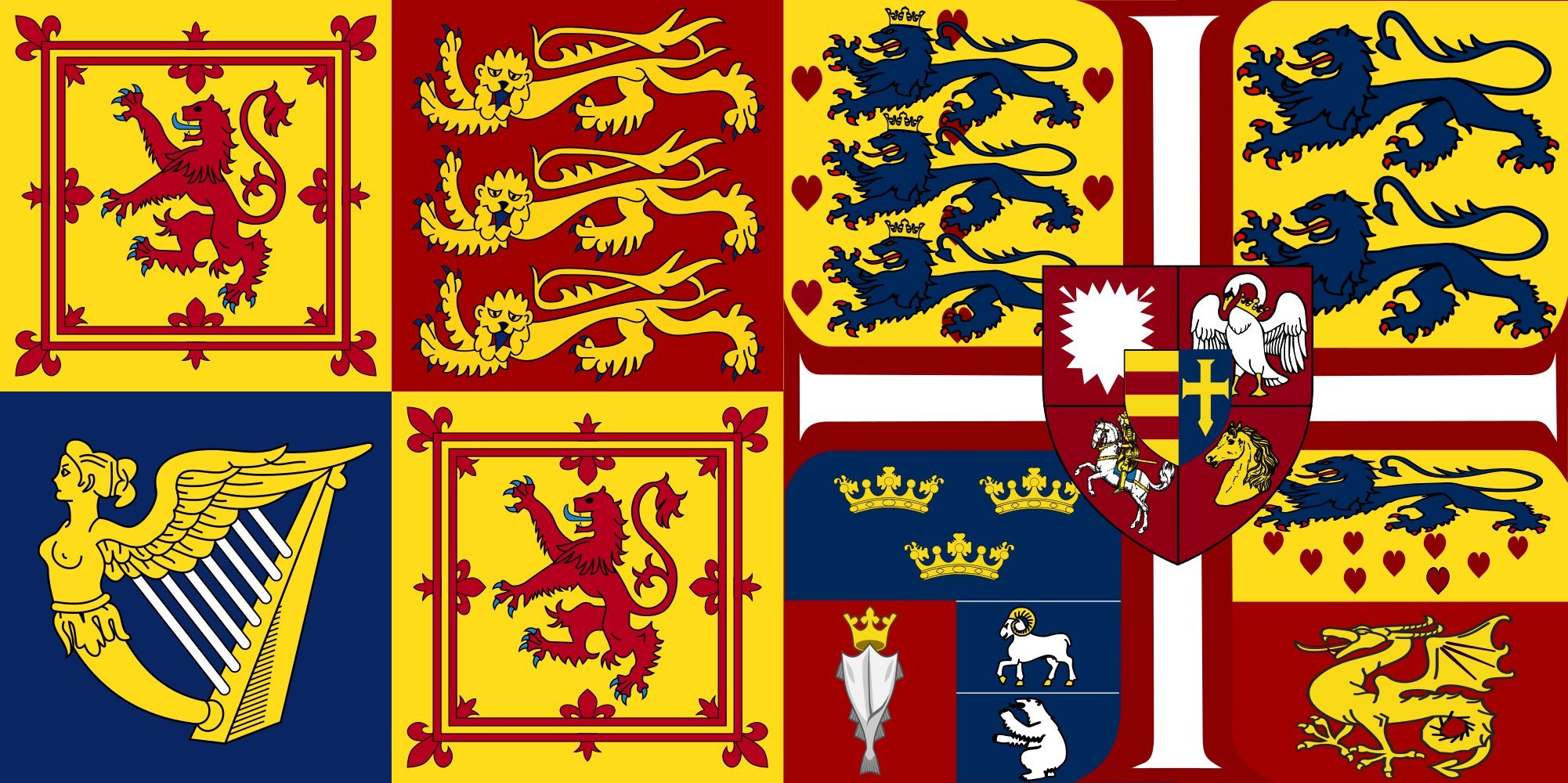 Drapeau Royal Standard Alexandra de Danemark héritage et tradition royale