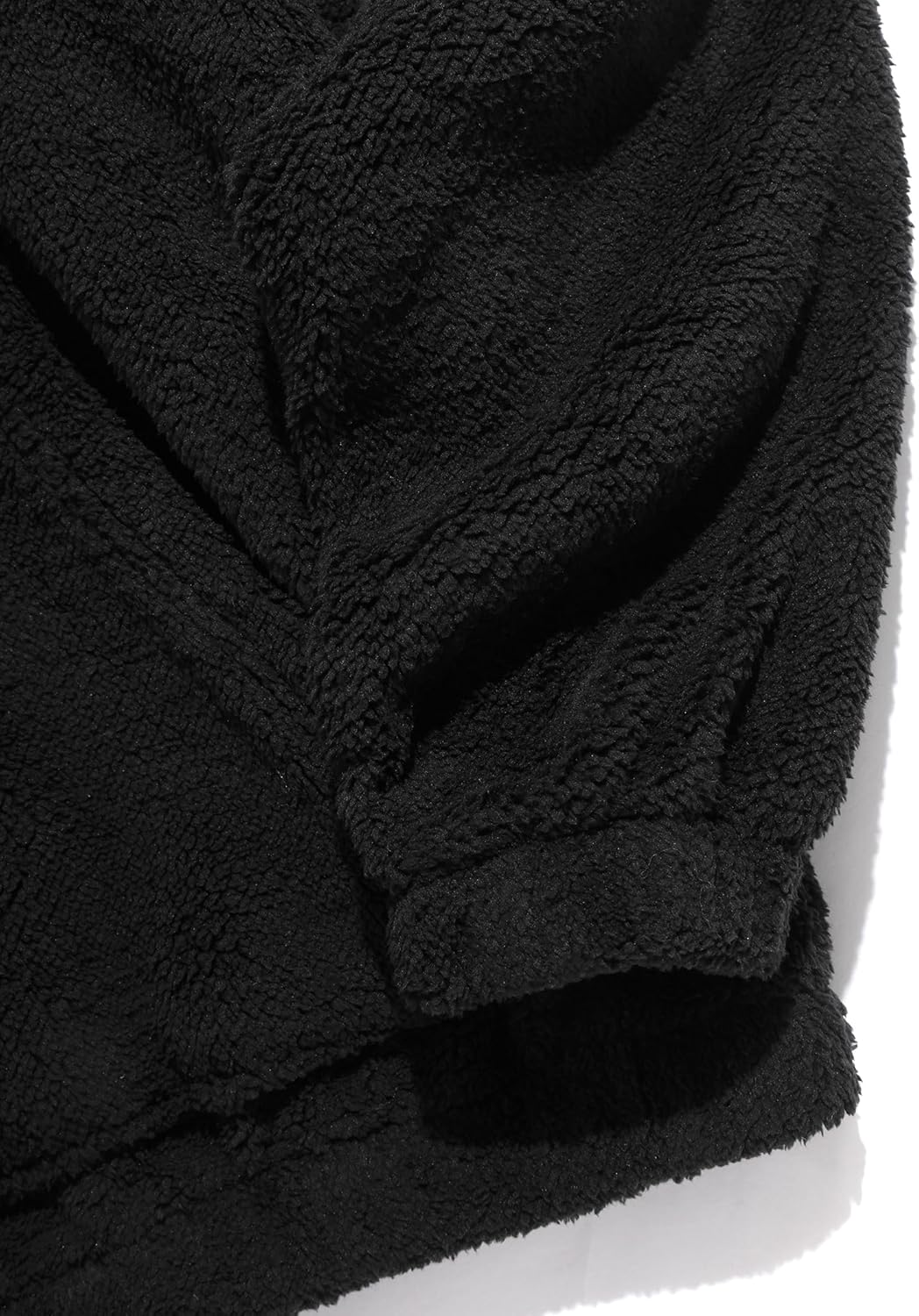 ZAFUL Men's Hoodies Ethnic Style Contrast Binding Kangaroo Pocket Loose Pullover Fuzzy Hoodie - Image 5