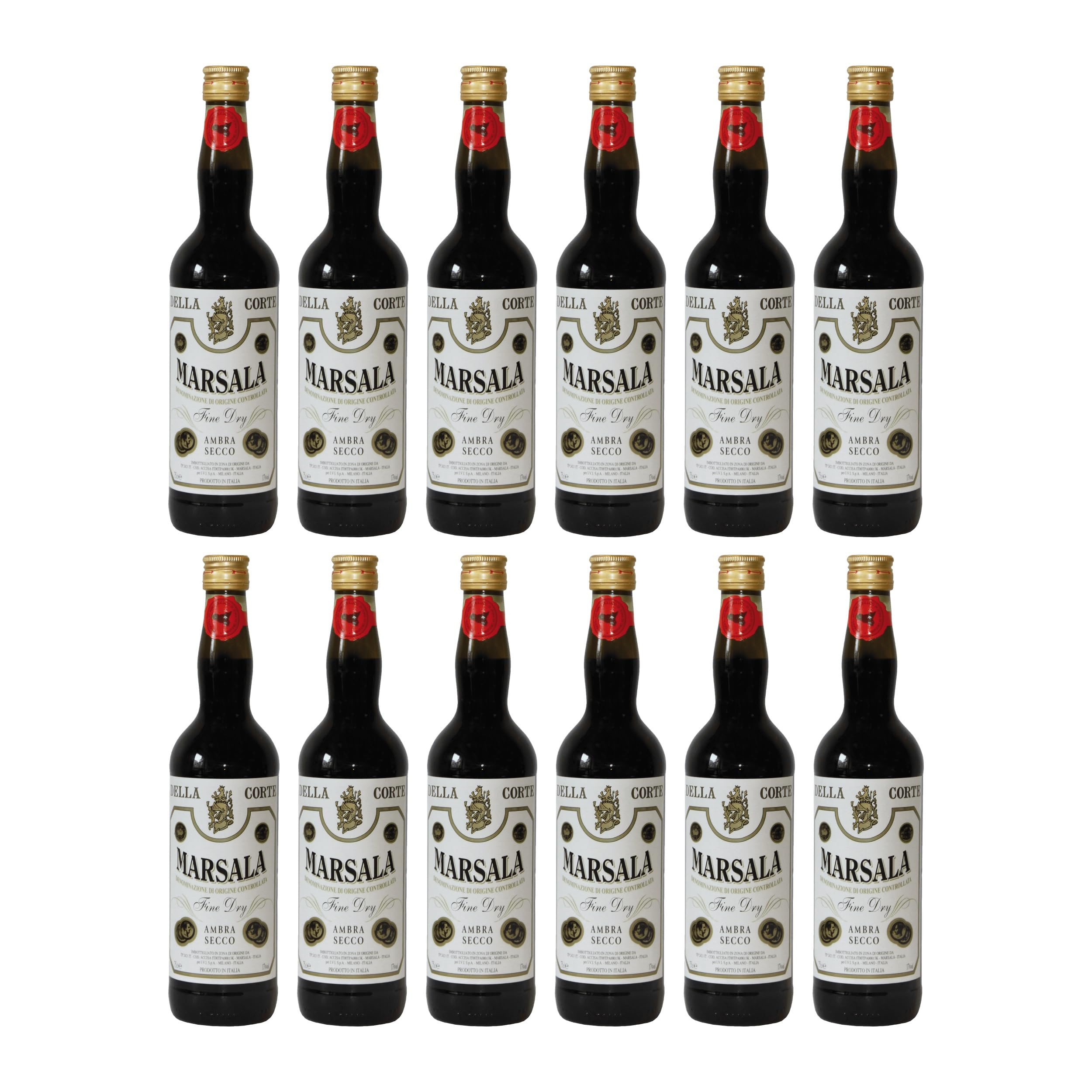 Della Corte Marsala DOC Fine Marsalawein rot süss Italien inkl. FeinWert E-Book (12 x 0.75 l)