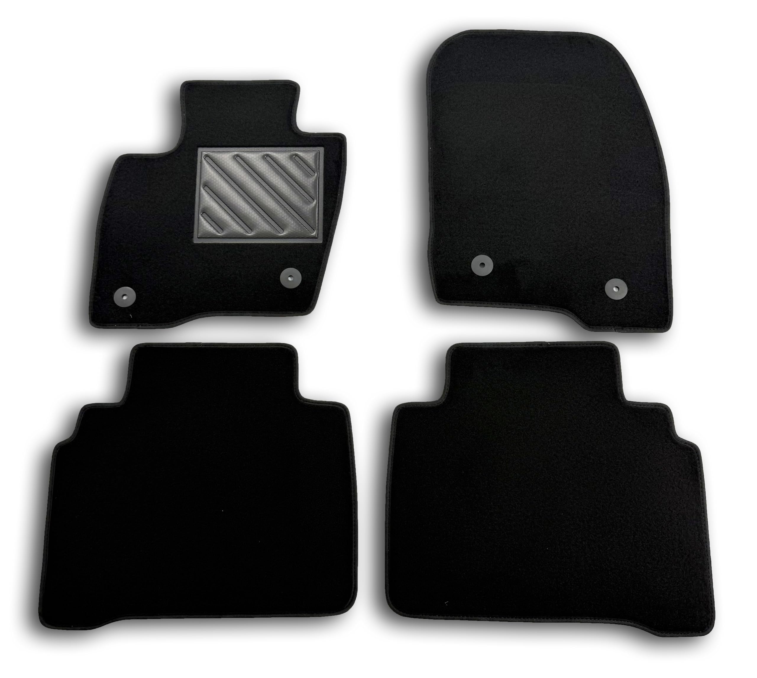 Alfombrillas para Ford S-MAX II Desde 2015-, Galaxy III Desde 2015- A Medida, Antideslizantes, talonera de Goma Reforzada, Botones de Anclaje.