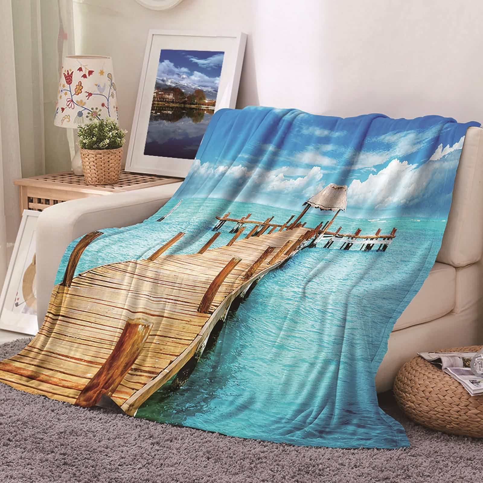 Plaid couverture polaire en flannel pour votre canapé ou chambre