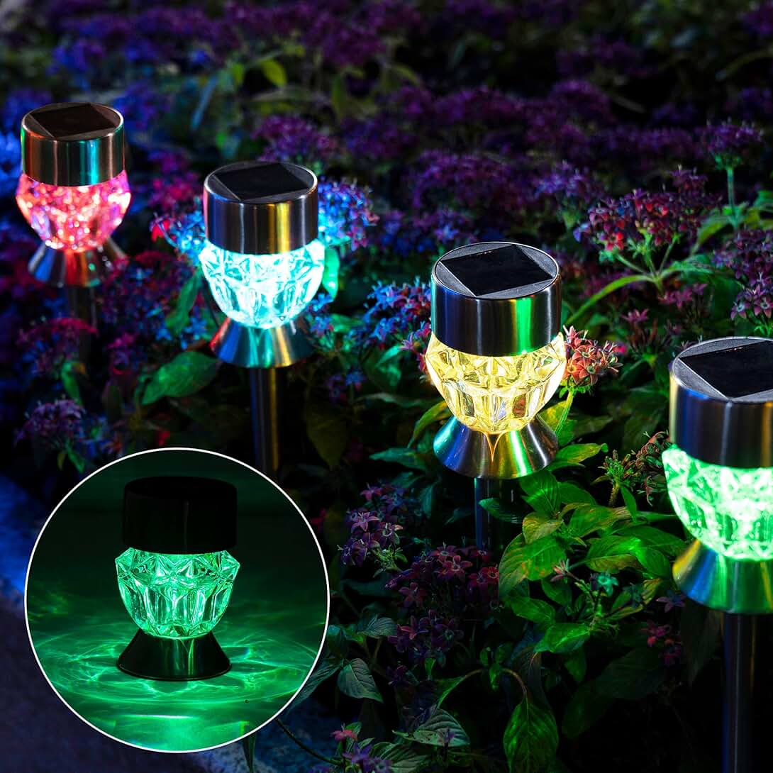 solar color changing lights outdoor