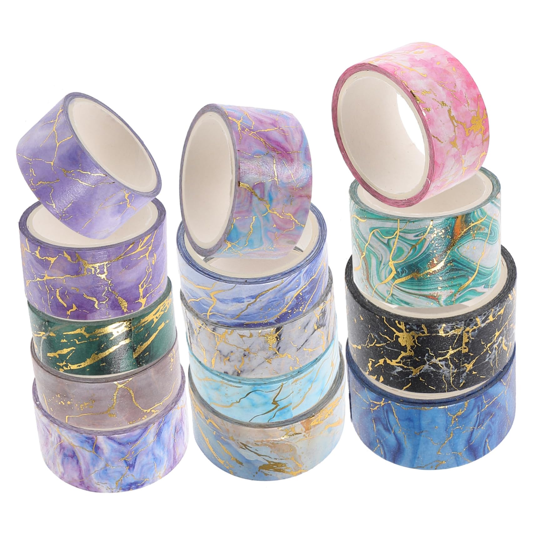 TEHAUX 56rollos Cintas Adhesivas De Mármol Washi Tape Decorativa Para Scrapbooking y Manualidades Para Journaling y Proyectos