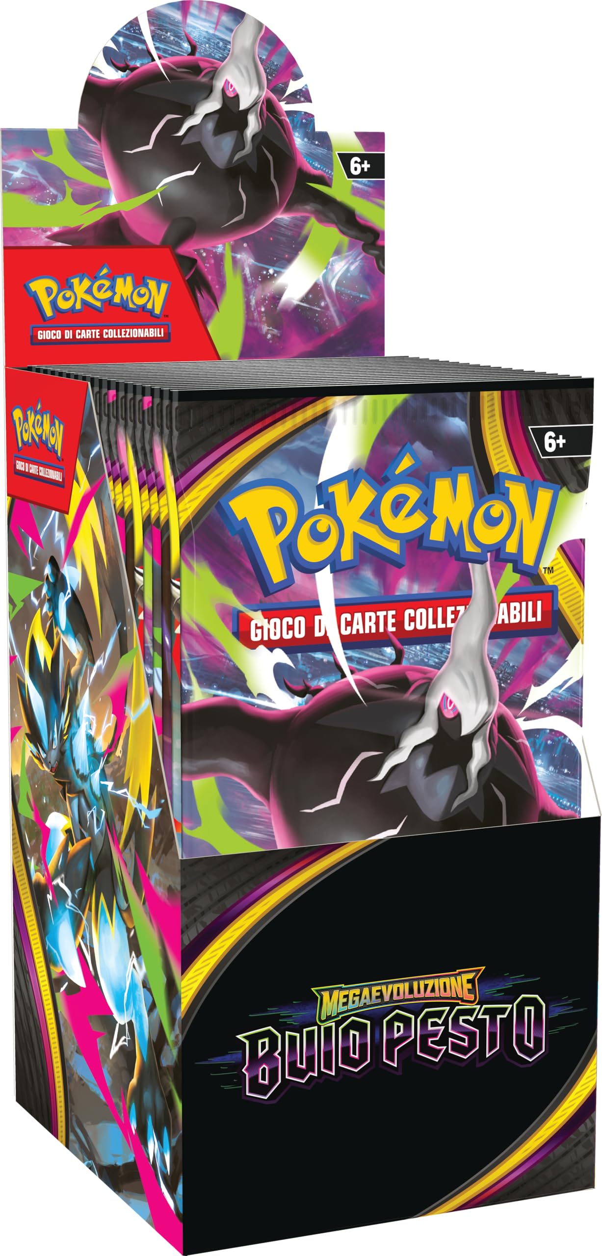 Pokémon: espositore di buste dell’espansione Megaevoluzione - Buio Pesto del GCC Pokémon (18 buste di espansione), Edizione in Italiano