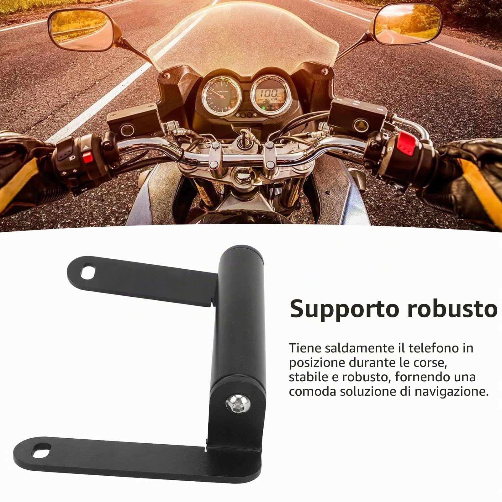 Bediffer Staffa di Navigazione per Telefono Moto Supporto per Supporto Durevole per Aprilia SR GT200 GT125