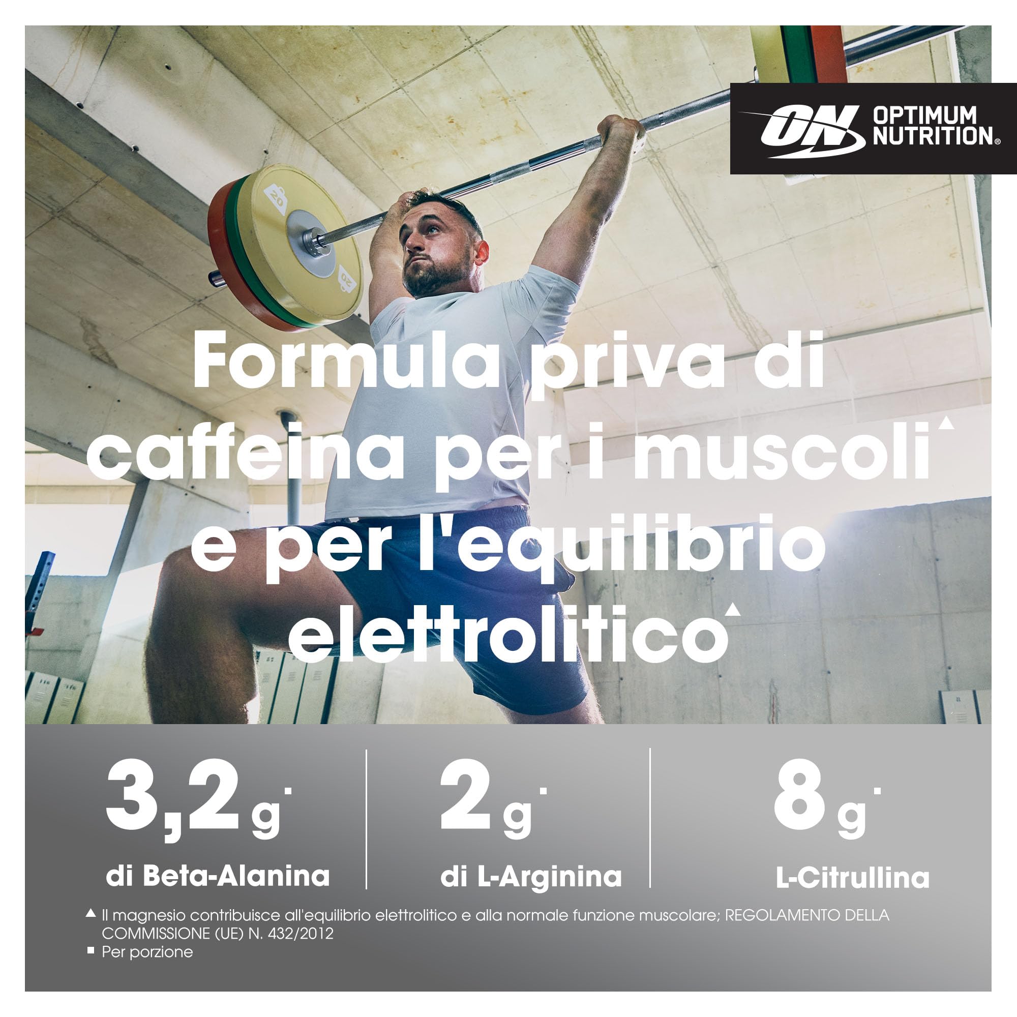 Optimum Nutrition ON Platinum PUMP Pre-Workout, Integratore Alimentare Pre-Workout Intenso Senza Caffeina con Fruitflow, Beta-Alanina, L-Arginina, L-Citrullina, Gusto Lime, 20 dosi, 380 g