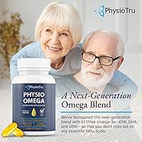 Vista 3 de Physio Omega 2400mg Fish Oil with Omega 3 Fatty Acid Supplement - Vascular & Cognitive Supplements for Adults - Non-GMO, Burpless, Light Citrus