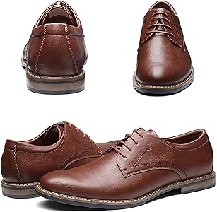 Herren Schwarz / Braune Schnürschuhe Leder Thomas Blunt Brogue Schuhe