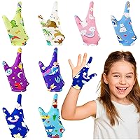 Vista 8 de Janmercy 16 Piezas Protector para Dejar de Chuparse el Dedo para Niños Guantes Masticables Transpirables Protector de Pulgar para Morderse las Uñas