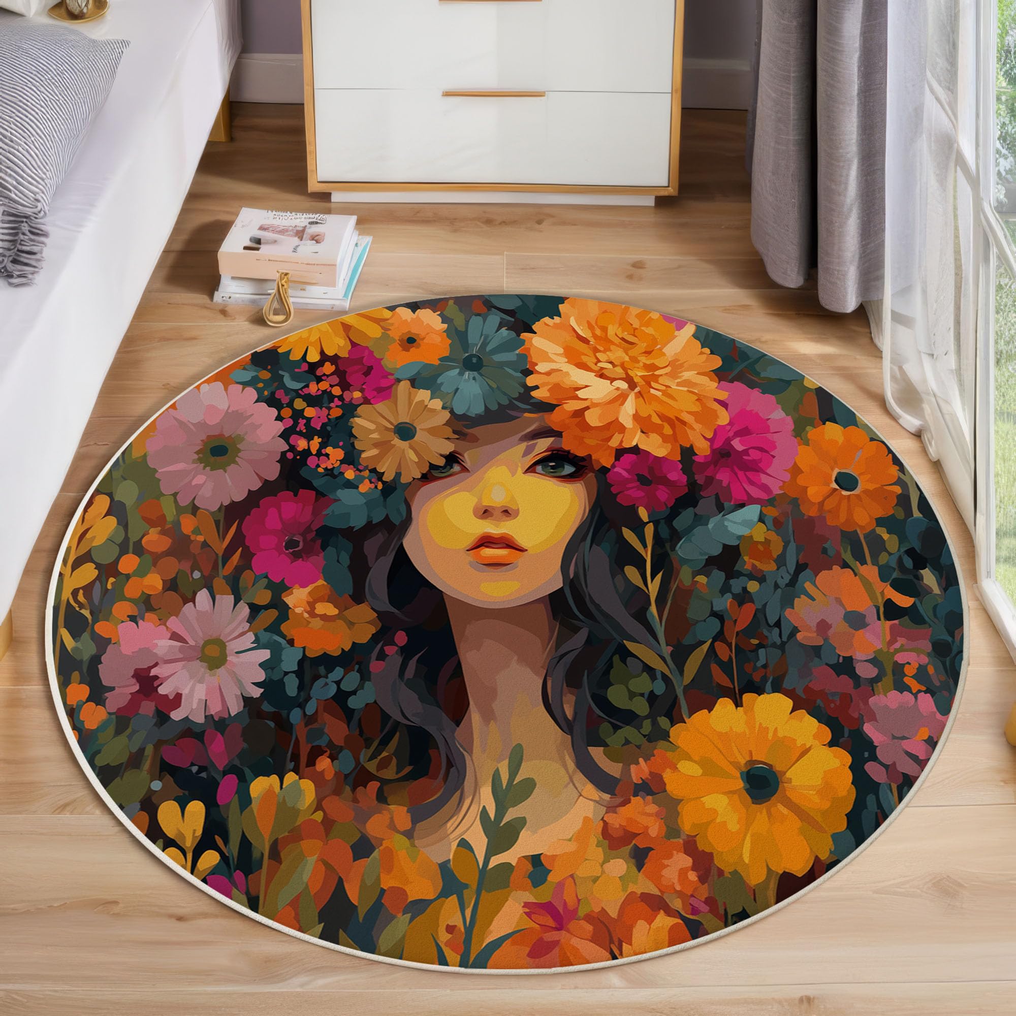 Tapis rond antidérapant et lavable : la sécurité pour chambre d'enfant