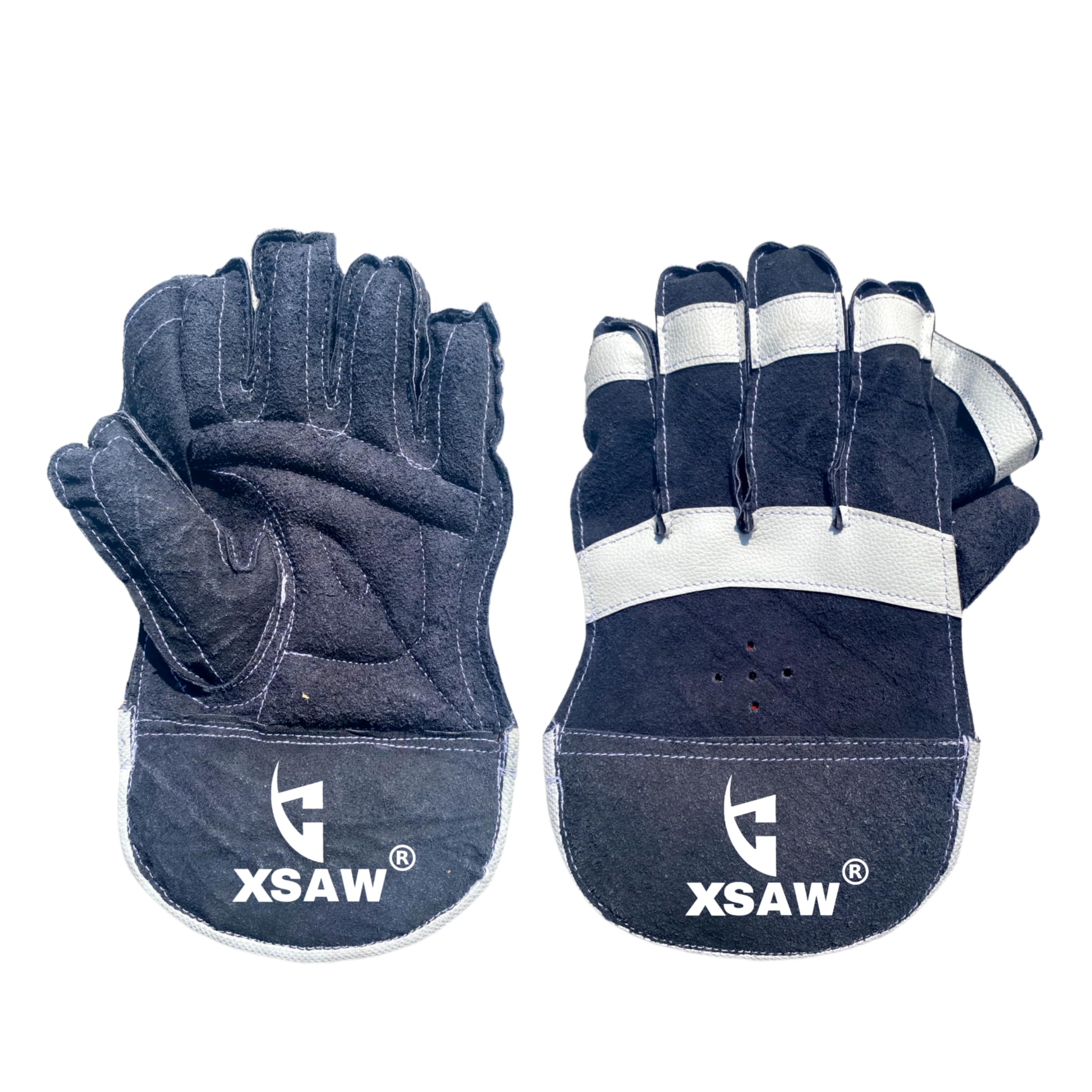 XSAW 20 20 Leather Minimus Cricket Wicket Keeping Hand Gloves, Split Fingers, Stylish & Attractive Design, Leather Thumb Patch, Suitable for Professional (Adult & Seniors)-image-26