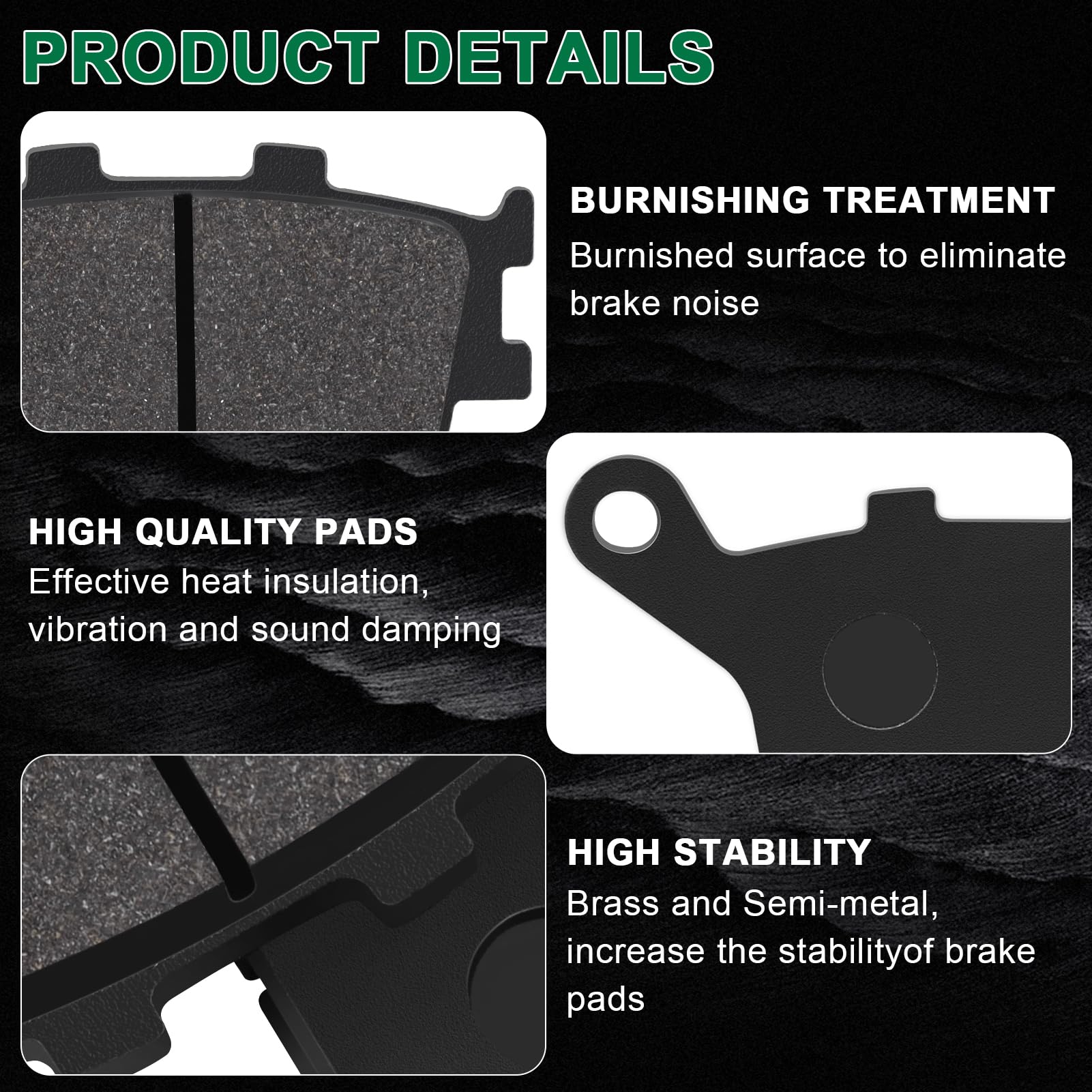 Pastiglie freno anteriore e posteriore per KAWASAK Z750 (ZR750L) 2007-2011 Z750 ABS (ZR750M) 2007-2011 Z 650 ER650 2017-2020 KLE650 Versys 650 2016-2021