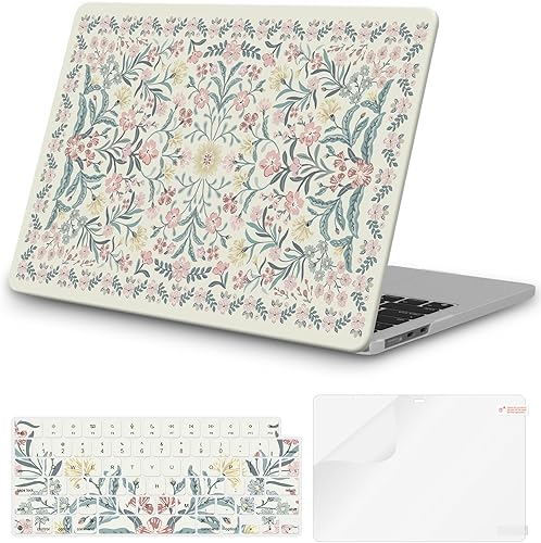 iCasso para M4 MacBook Air de 13 pulgadas Funda 2025 2024-2022 M3 M2 Modelo A 3240 A3113 A2681, Funda de plástico de patrón protector resistente