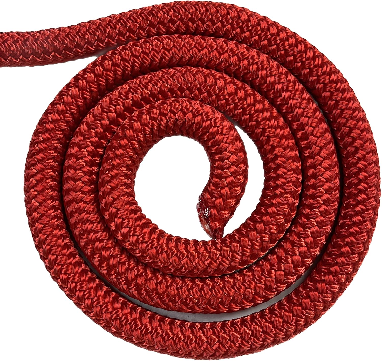 Yacht Braid Polyester Rope, Red 5/8 Inch (100 feet)