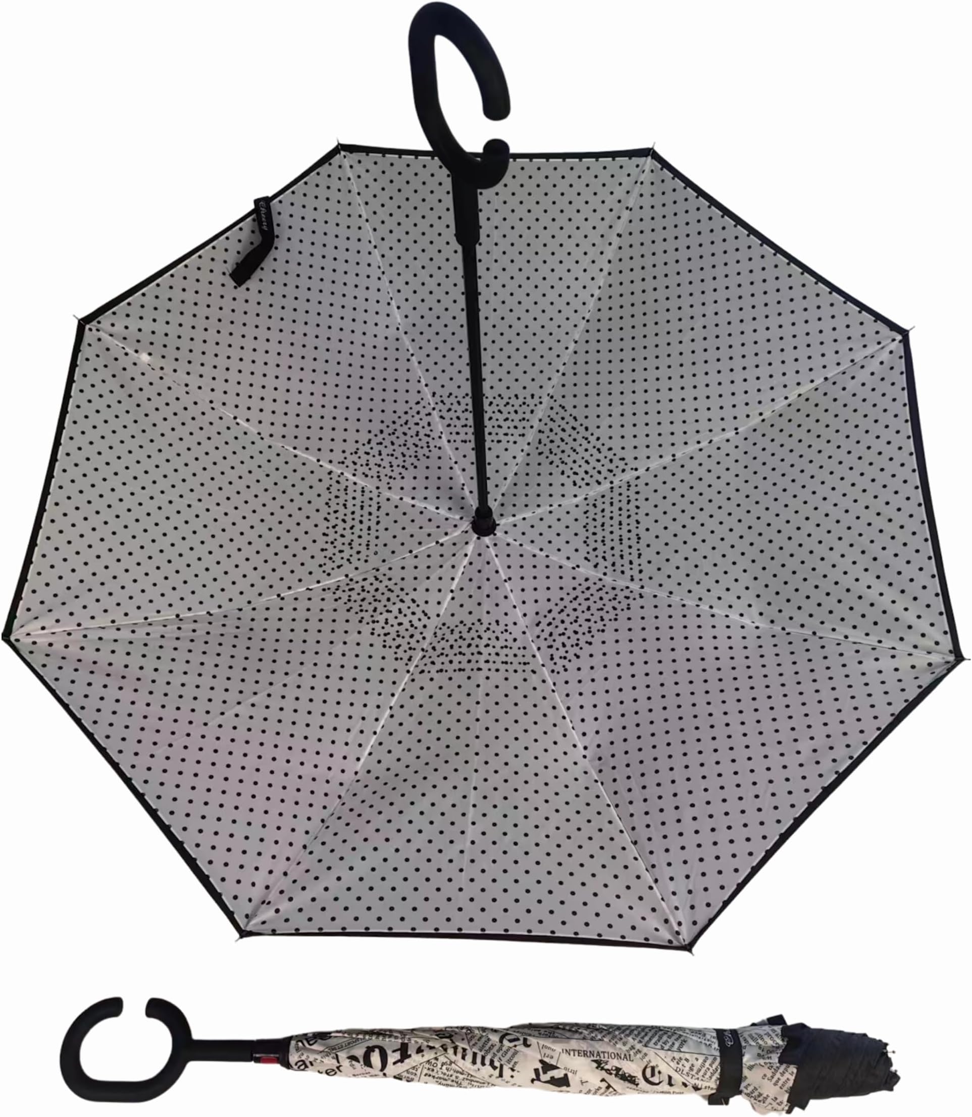Cheery Inverted Umbrella - Upside Down Reverse Umbrella for Rain and Sun Protection - Windproof Inside Out Car, Outdoor, Beach Accessory - Camping, Cruise, Vacation Essential Gear