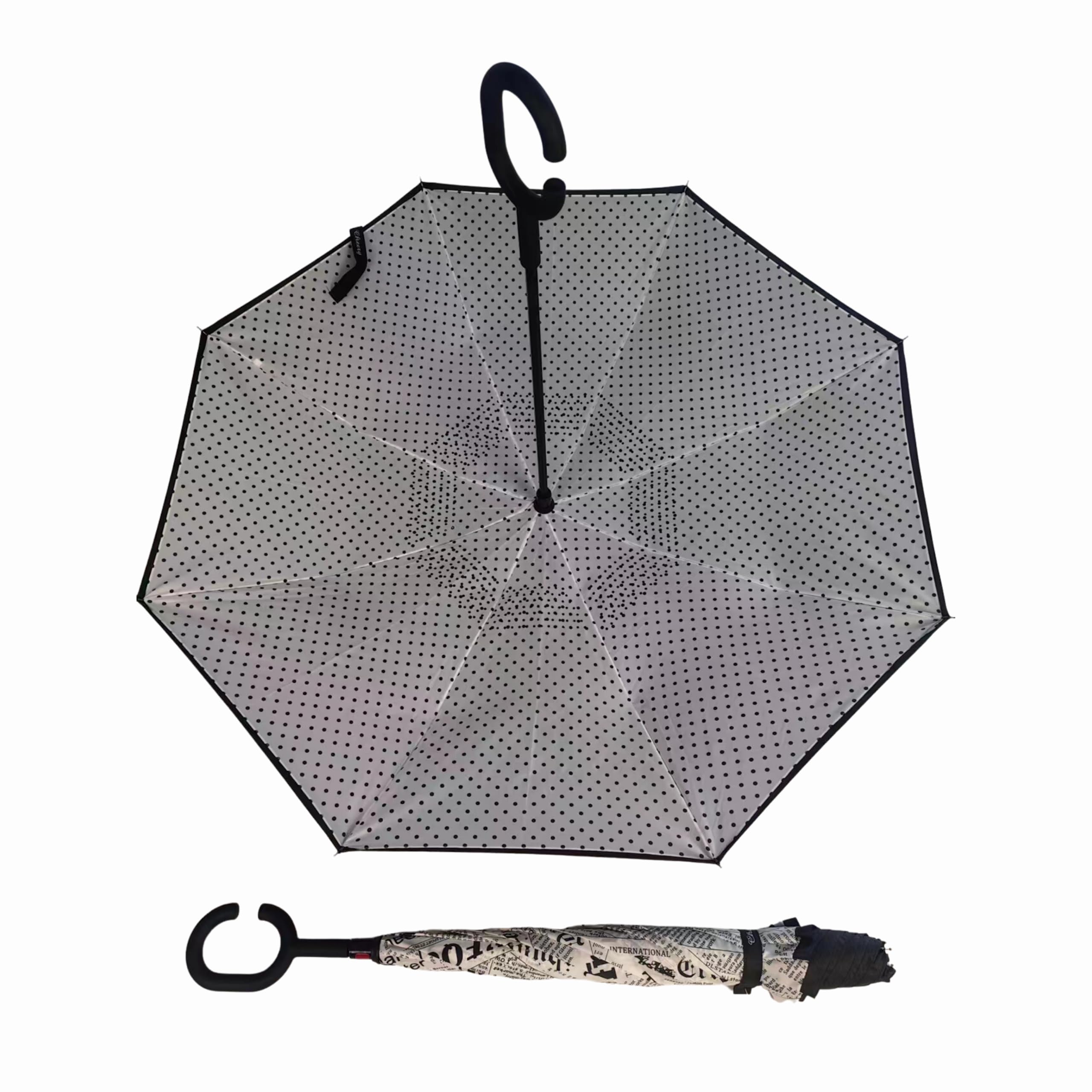 Cheery Inverted Umbrella - Upside Down Reverse Umbrella for Rain and Sun Protection - Windproof Inside Out Car, Outdoor, Beach Accessory - Camping, Cruise, Vacation Essential Gear