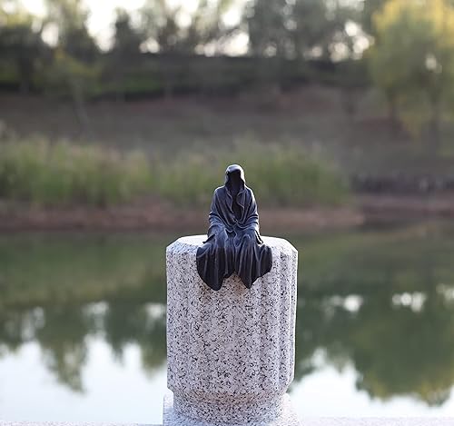 Miniatura 7 de Estatua de resina gótica de mesa, estatua de resina gótica, se adapta a estantes resistentes y tiene un aspecto místico fresco de 5.1 pulgadas