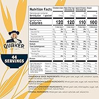Vista 2 de Quaker Avena instantánea inferior en azúcar, paquete variado de 4 sabores, 44 unidades (paquete de 1)