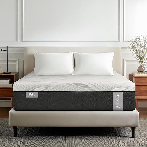 Queen Mattress,14 Inch Gel Memory Foam Mattress Made in USA,Graphene & Green Tea Particles Infused,Plush Euro Top,Motion Isolation,Pressure Relief,Fiberglass Free,CertiPUR-US Certified Foam
