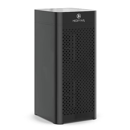 Medify MA-40 Air Purifier with H13 True HEPA Filter | 840 sq ft Coverage | for Allergens, Wildfire Smoke, Dust, Odors, Pollen, Pet Dander | Quiet 99.9% Removal to 0.1 Microns | Black, 1-Pack