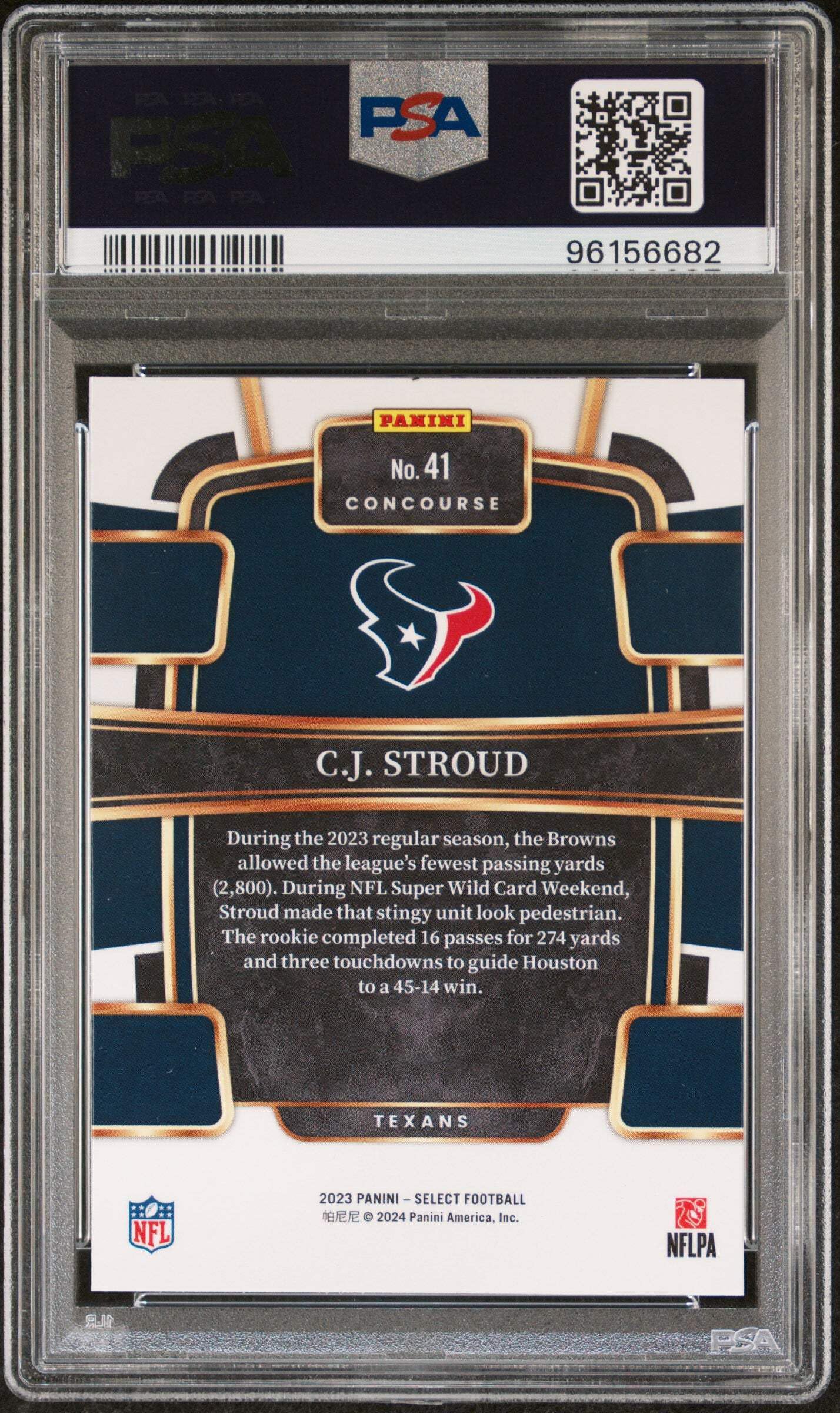 cj stroud rookie card graded Graded 10 Cj Stroud 2023 Panini Prizm Rookie Rc Card 339 Gem Mint Texans