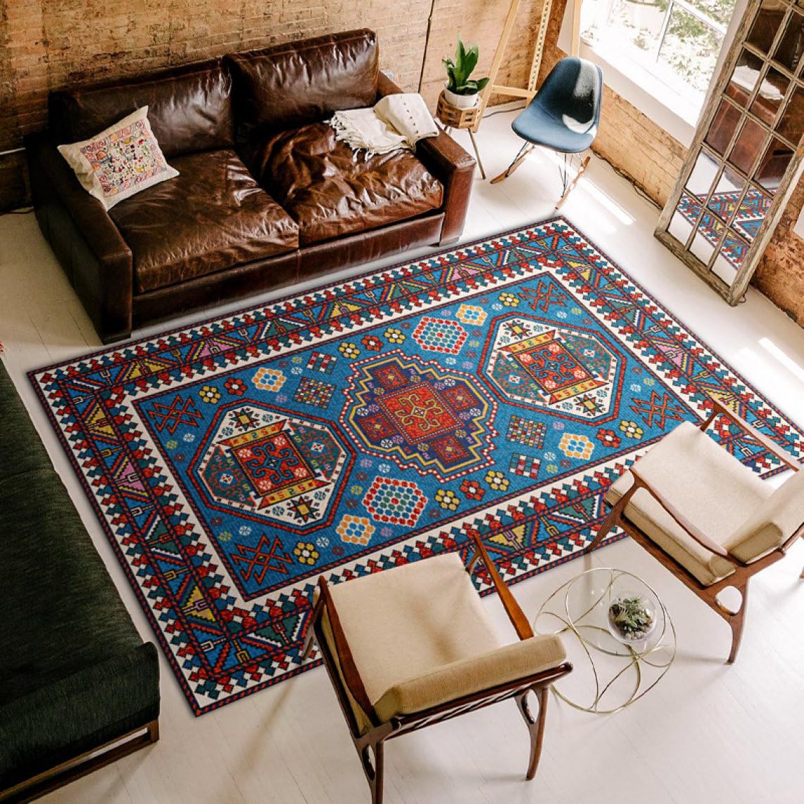 Amazon | ラグ 2畳 オリエンタル柄 ヴィンテージ風 ペルシャ絨毯