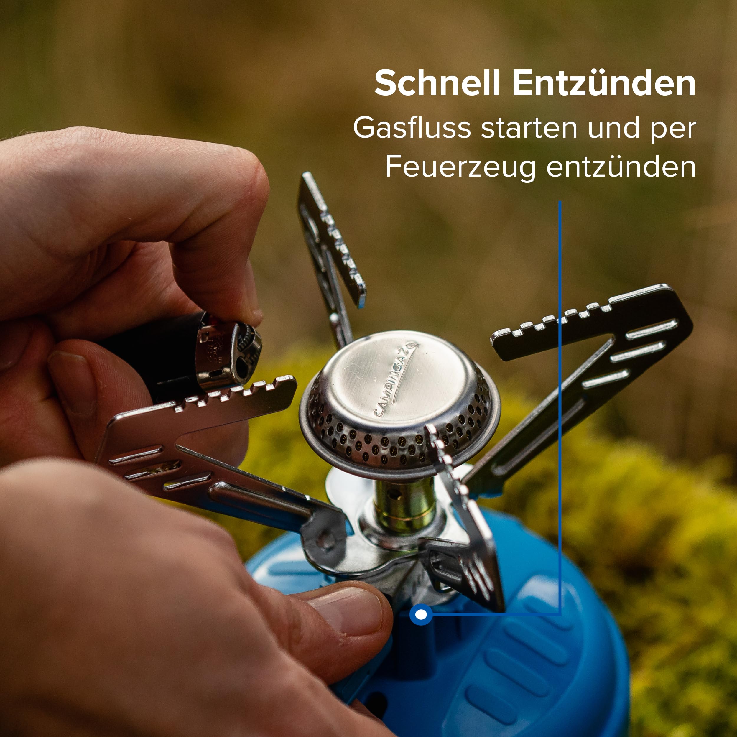 Campingaz 206 S Campingkocher, Gaskocher 1-flammig für Camping, Festivals oder Wanderungen