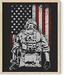 Summit Designs Military USA Wall Art Decor Prints - Single (11x14) Unframed Poster Photo - Navy Army Marine Seals Air Force - Soldier