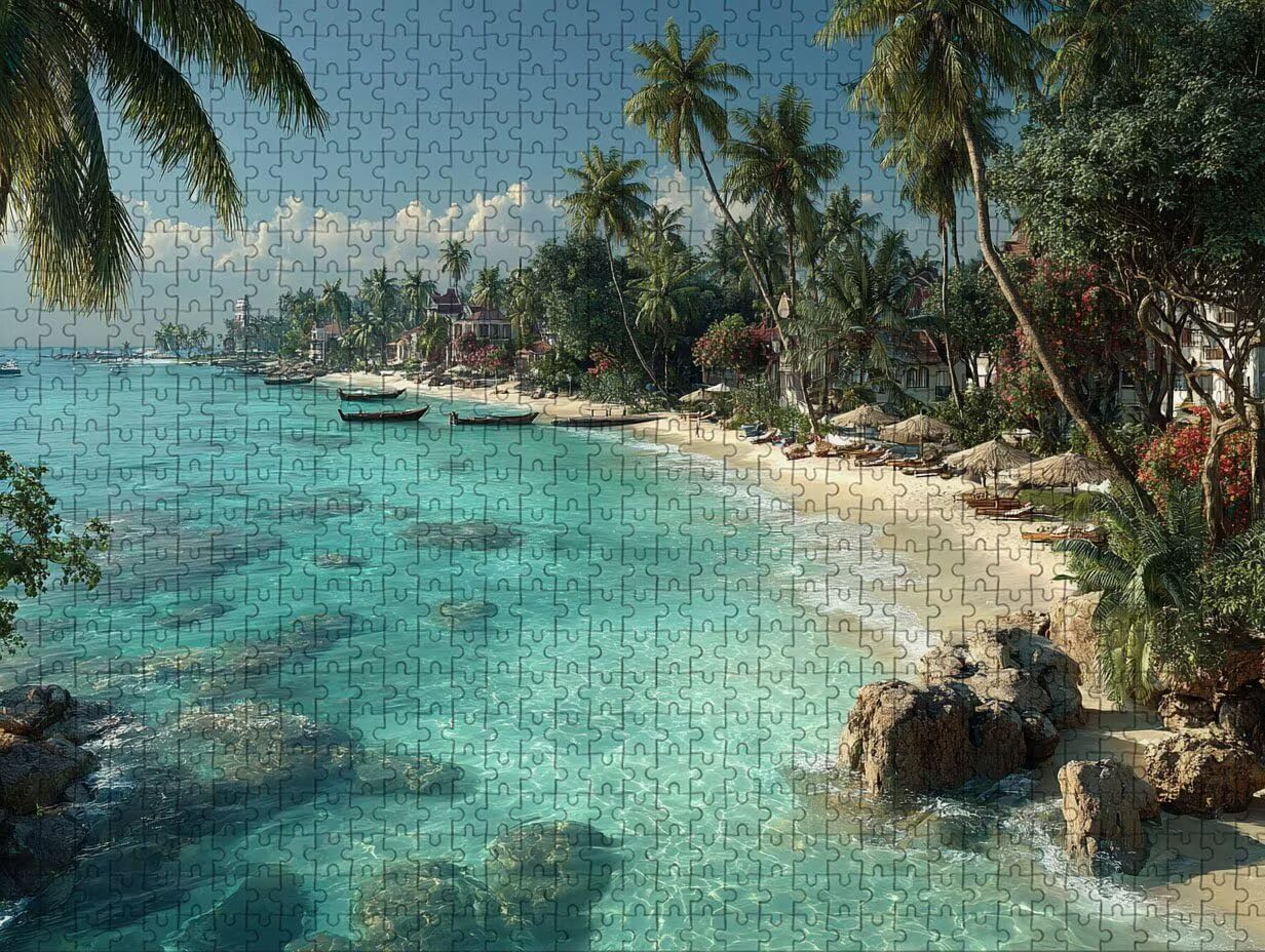 Vista Mare Puzzle 3000 Pezzi Adulti, Puzzle Legno con Scatola 122x81cm, DIY Giochi Divertenti per Familiar, Idea Regalo Uomo e Donna, Squisita confezione Regalo, Estate Decorazioni, (Albero) B-7615