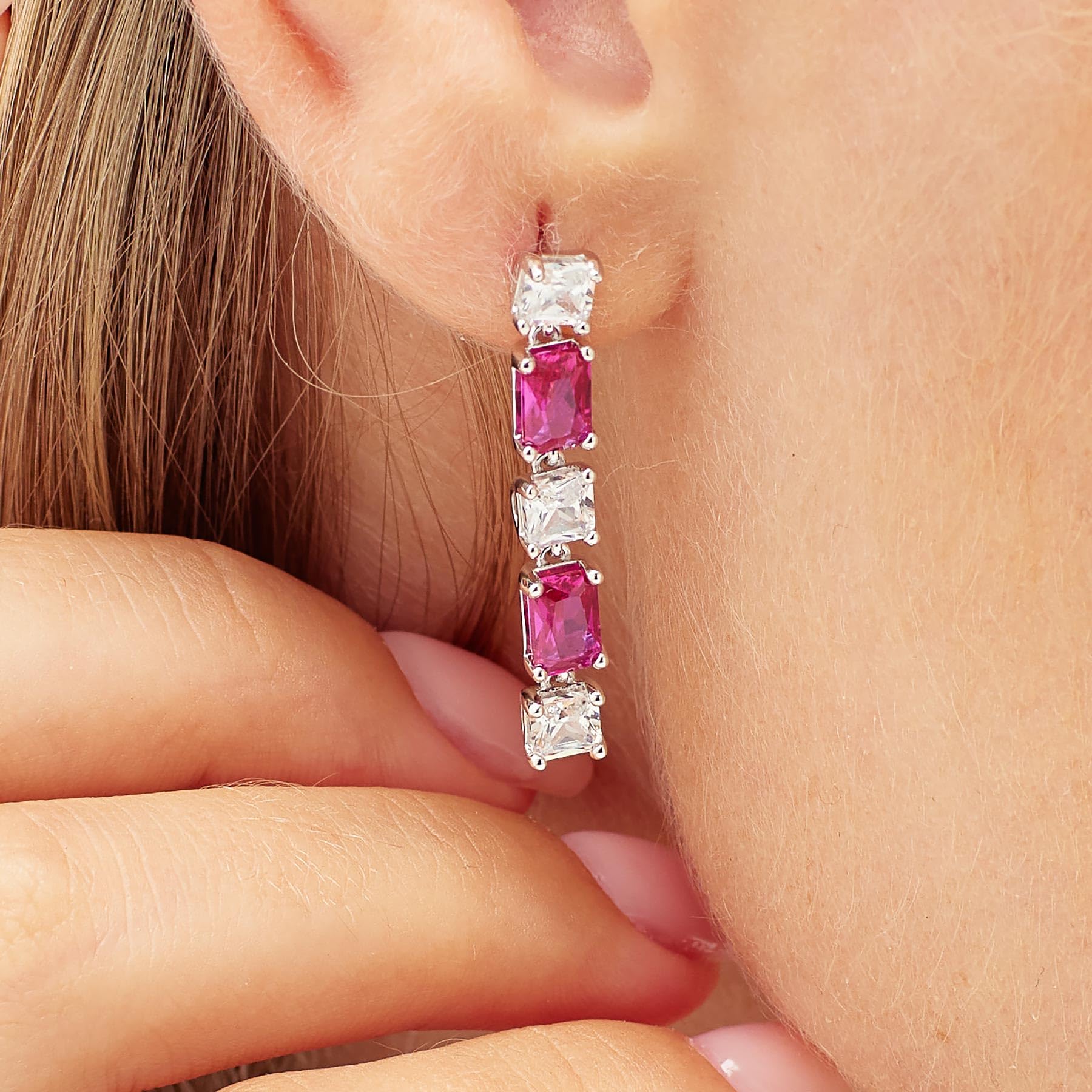 Brosway Orecchino Singolo Donna Pendente in Argento | Orecchini Pendenti Con Passion Ruby | Collezione FANCY - FPR19
