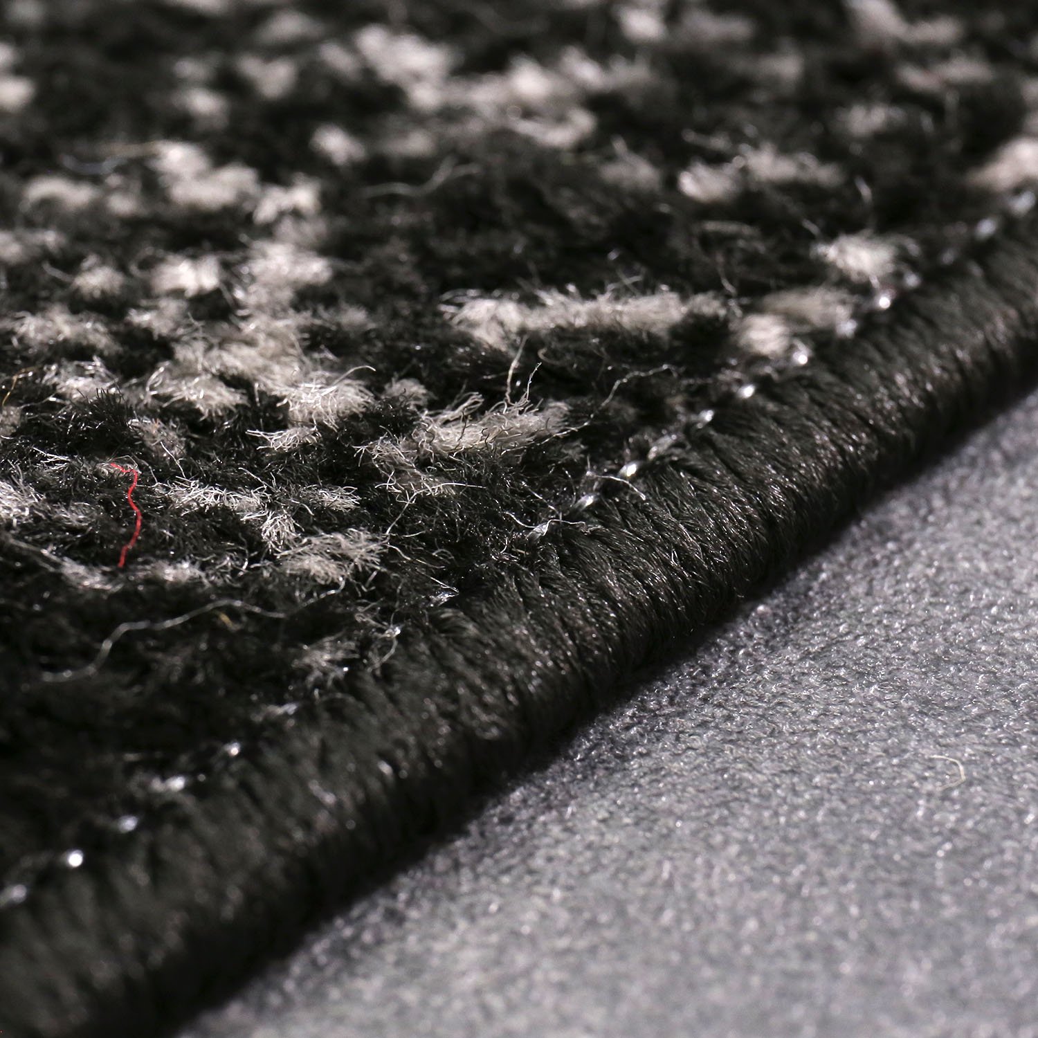 VIMODA Teppich Kurzflor Sternmuster Modern in Schwarz für Jugendzimmer, kinderzimmer, Wohnzimmer, Maße:160x220 cm