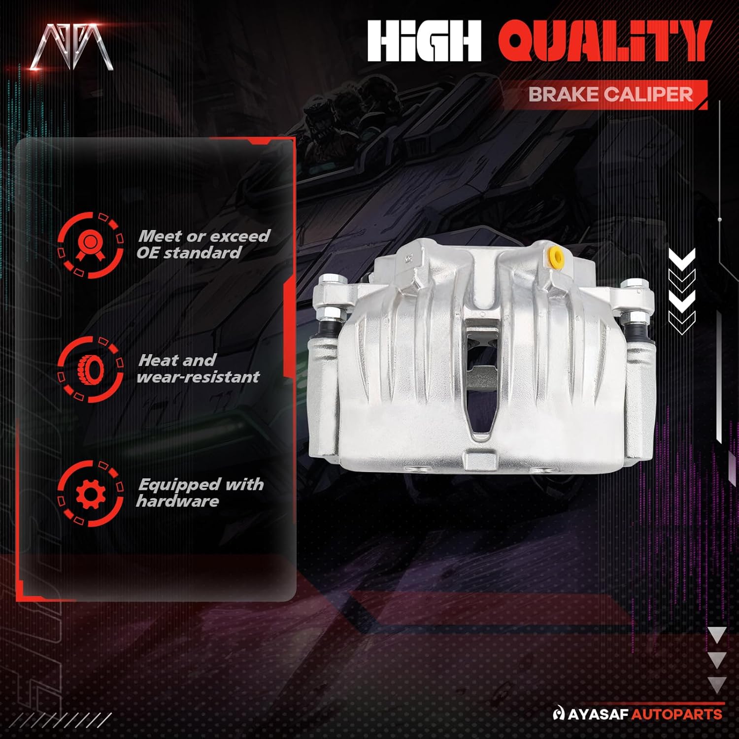 MAYASAF 18B4798A Front Driver Side Brake Caliper for Chevy 2002-05 Trailblazer/2006 SSR/Envoy, 04-05 Rainier, 02-04 Olds Bravada, 2005 Saab 9-7x, Ascender (Front Left)