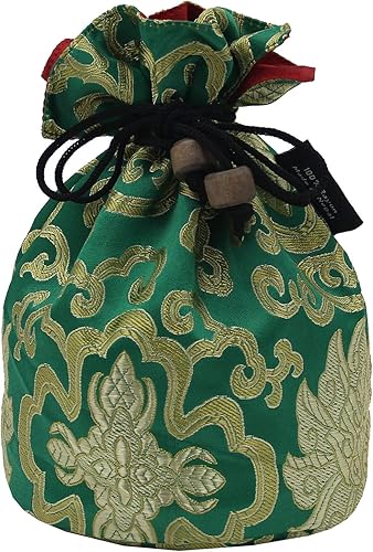 Miniatura 6 de DharmaObjects Mediano  Juego de cuencos cantantes Om  Con mazo, cojín de brocado y bolsa de transporte  Para meditación, curación de chakras,