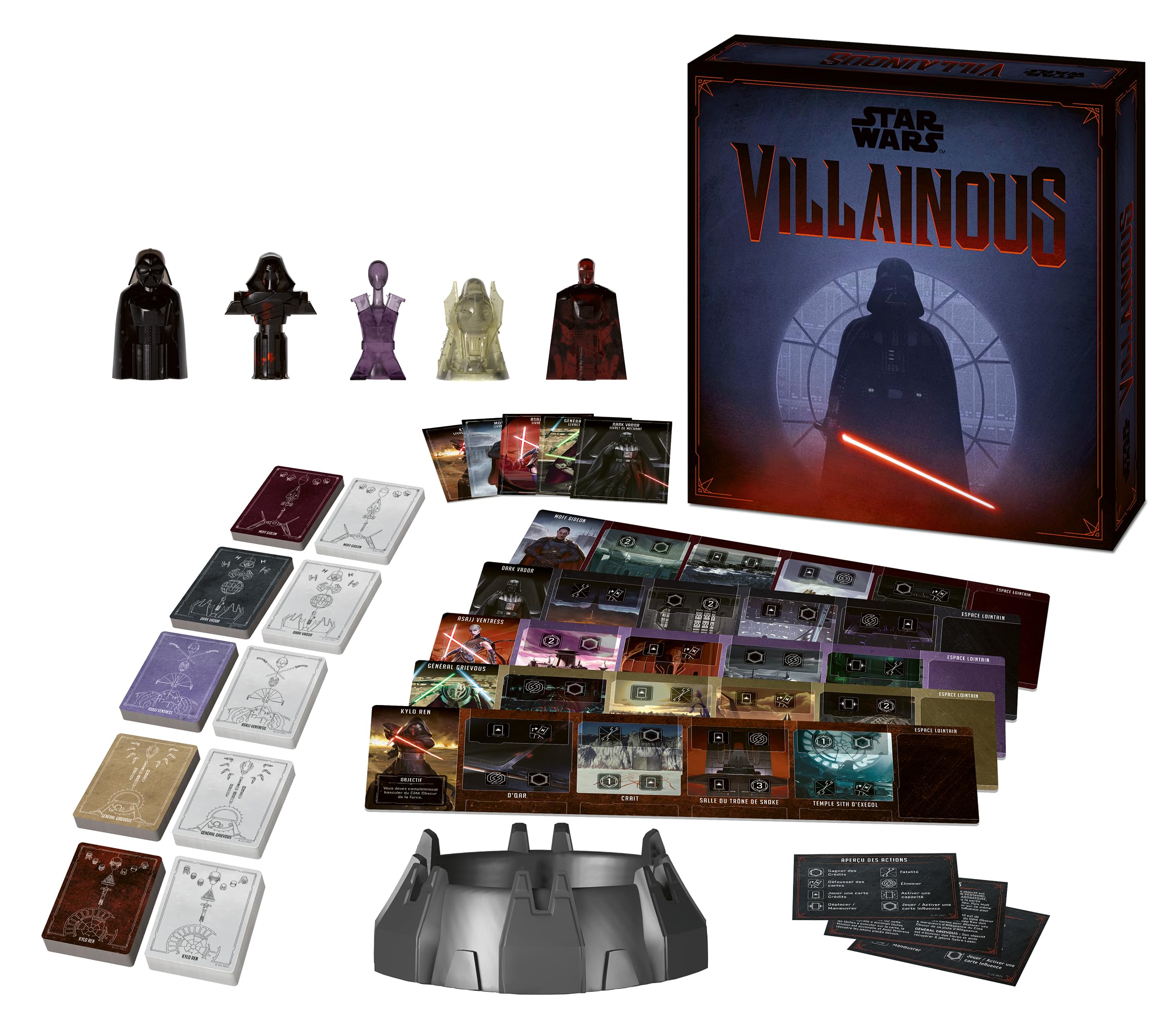 Ravensburger Star Wars Villainous - El Poder del Lado Oscuro. - Juego de Estrategia - 2 a 4 Jugadores Desde 10 años - 27492 - Versión Francesa, Juego básico.