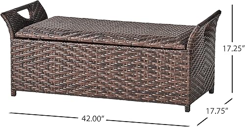 Miniatura 3 de Christopher Knight Home Banco de almacenamiento para exteriores Wing, multicolor