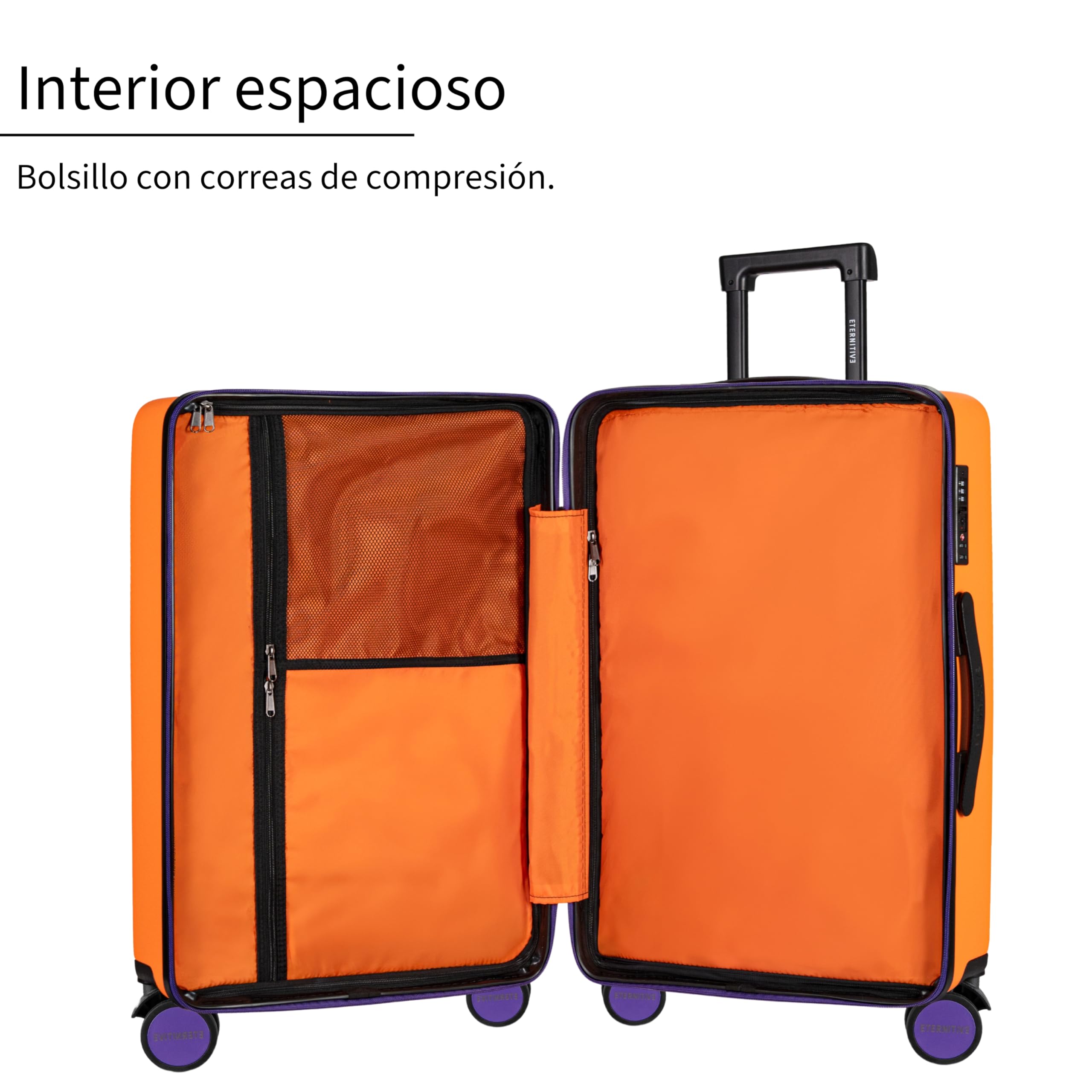ETERNITIVE - Maleta I Maleta Rígida de ABS I Maleta Viaje con Cerradura TSA I Maleta Viaje con Ruedas 360°