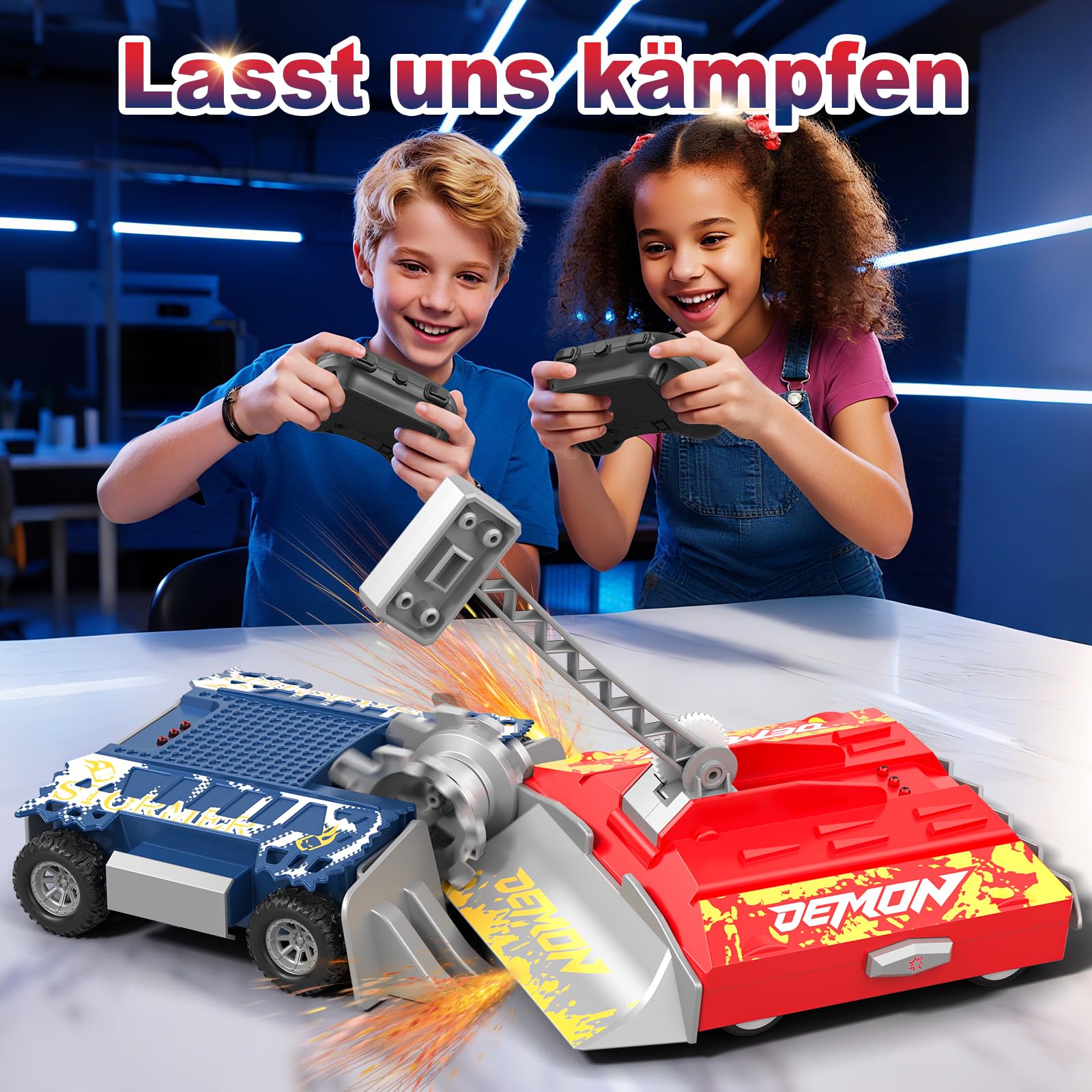 Sunrad BattleBots Arena MAX, juego de robot multijugador para niños, juguete de control remoto, para niños y niñas de 8 años