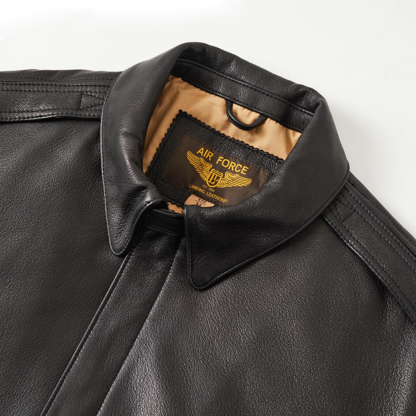 Landing Leathers Men Air Force A-2 Goatskin Leather Flight Bomber Jacket (Also available in Big & Tall)