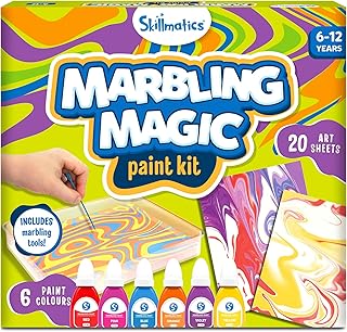 Sponsored Ad - Skillmatics Marbling Magic Paint Kit, Water Marbling Kit for Kids, Art & Craft Kits, Supplies, DIY Creative Activity, Gifts for Girls & Boys Ages 6, 7, 8, 9, 10, 11, 12, Multicolor