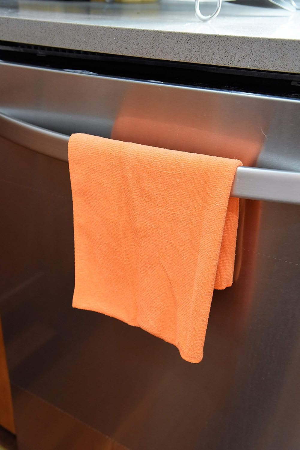 Dri Professional Extra-Thick Microfiber Cleaning Cloth 24 Pack Orange (16IN x 16IN, 300GSM, Commercial Grade All-Purpose Microfiber Highly Absorbent, LINT-Free, Streak-Free Cleaning Towels)